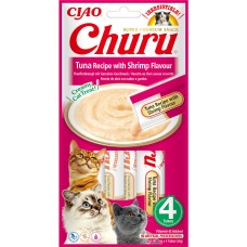 INABA Churu Рідкі ласощі для кішок вершковий мус з тунцем та креветками