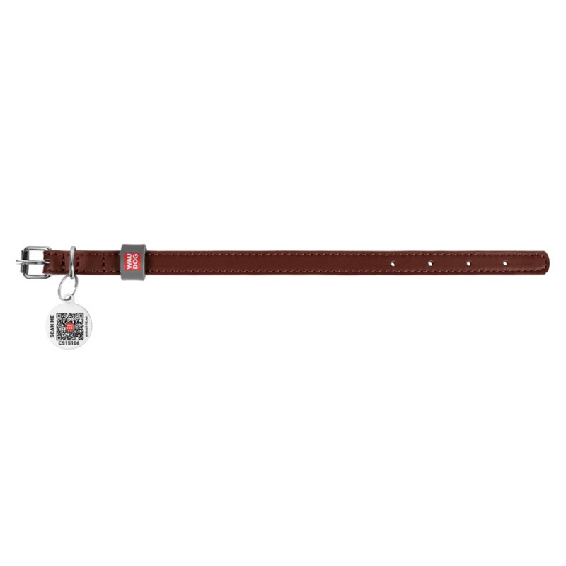 Collar Waudog Classic Нашийник для собак шкіряний коричневий