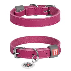 Collar Waudog Classic Нашийник для собак рожевий шкіряний