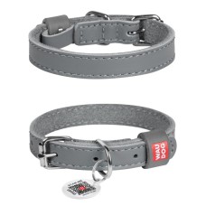 Collar Waudog Classic Нашийник для собак шкіряний сірий