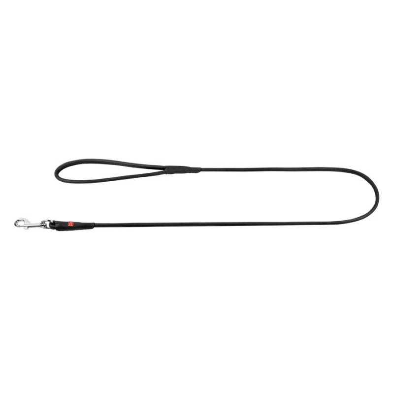 Collar Waudog Soft Повідець для собак шкіряний круглий чорний 183 см