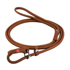 Collar Waudog Soft Повідець зашморг для собак шкіряний круглий коричневий 183 см