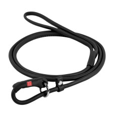 Collar Waudog Soft Повідець зашморг для собак шкіряний круглий чорний 183 см