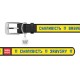 Collar Waudog Design Нашийник для собак шкіряний з QR паспортом Сміливість чорний