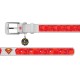 Collar Waudog Design Нашийник для собак шкіряний з QR паспортом Супермен 1 білий