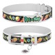 Collar Waudog Design Нашийник для собак шкіряний з QR паспортом Рік та Морті 3 білий