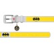 Collar Waudog Design Нашийник для собак шкіряний з QR паспортом Бетмен 2 білий