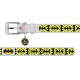 Collar Waudog Design Нашийник для собак шкіряний з QR паспортом Бетмен 4 білий
