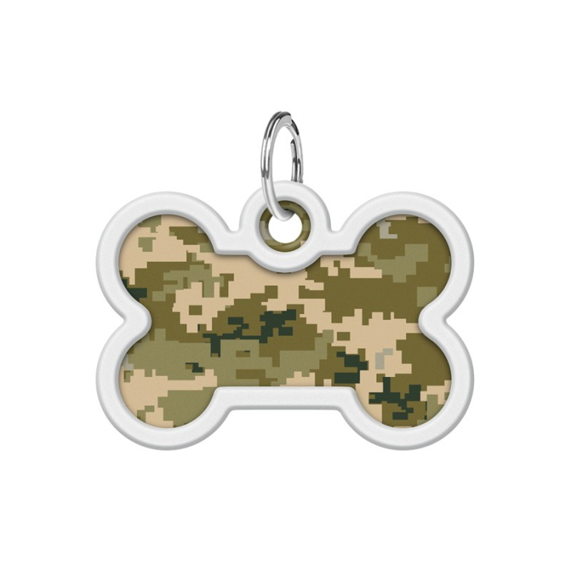 Collar Waudog Smart ID Адреса з QR-кодом металевий з малюнком Мілітарі