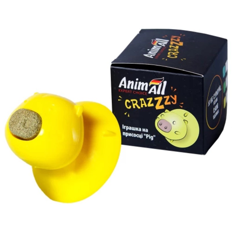 AnimAll ACrazZzy Іграшка для котів на присосці Pig