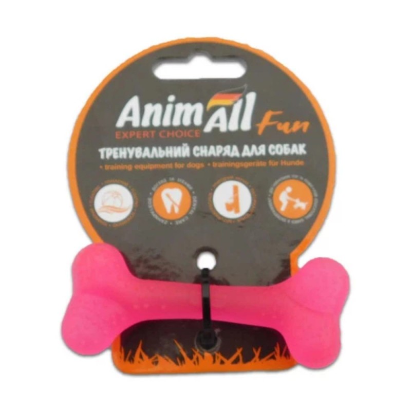 AnimAll Fun Іграшка для собак Кістка коралова