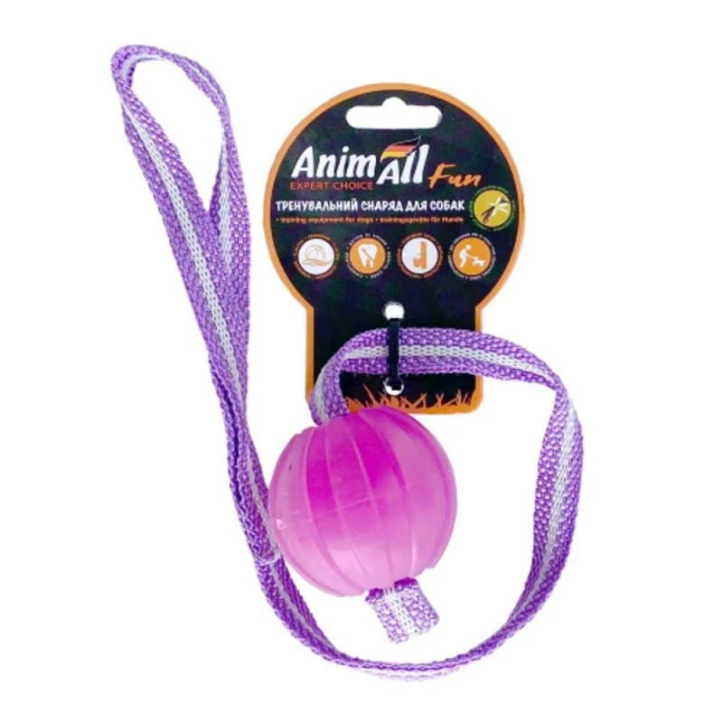 AnimAll Fun Іграшка для собак М'яч Тренінг зі шлейкою