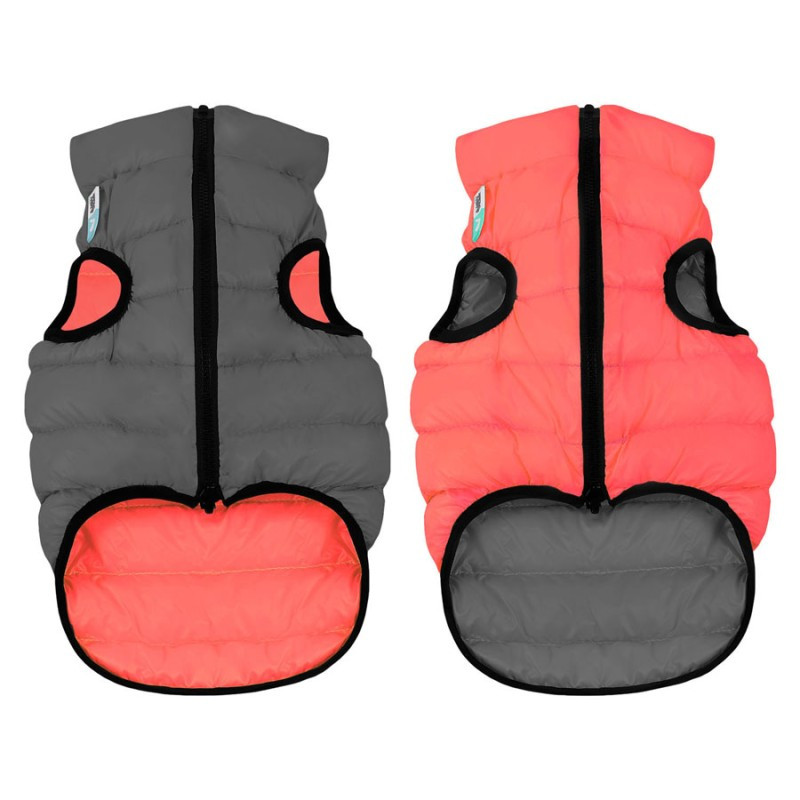 Collar AiryVest Двостороння куртка для собак коралово-сіра
