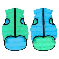 Collar AiryVest Lumi Двостороння куртка, що світиться для собак салатово-блакитна