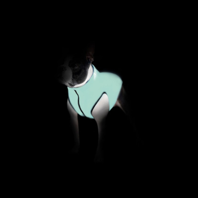 Collar AiryVest Lumi Двостороння куртка, що світиться для собак, салатово-помаранчева.