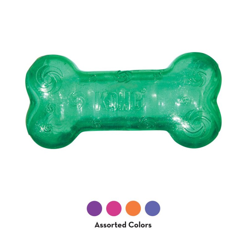 Kong Squeezz Crackle Bone Іграшка для собак хрумка кістка