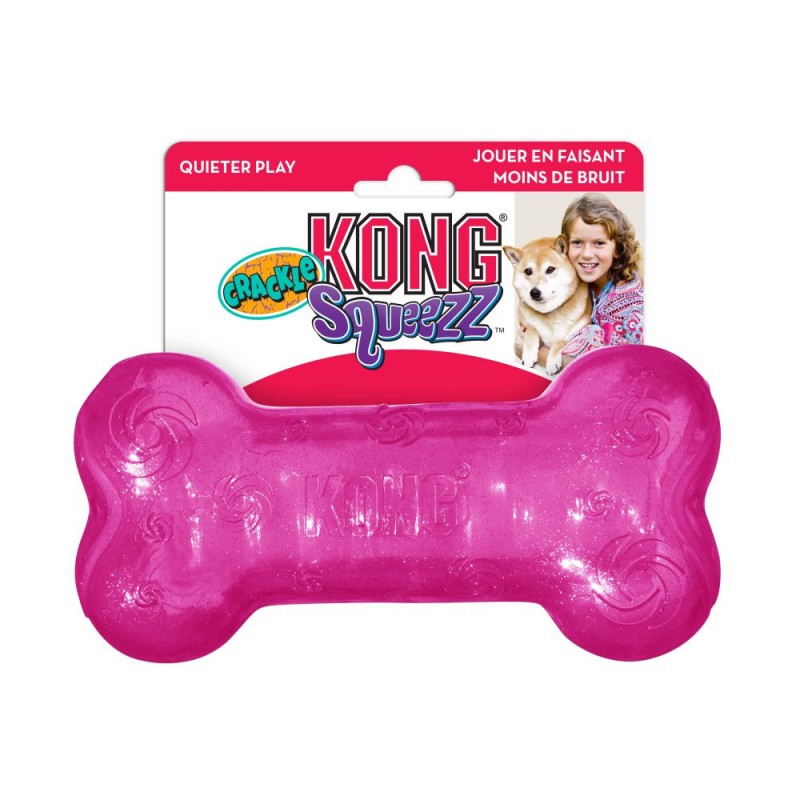 Kong Squeezz Crackle Bone Іграшка для собак хрумка кістка