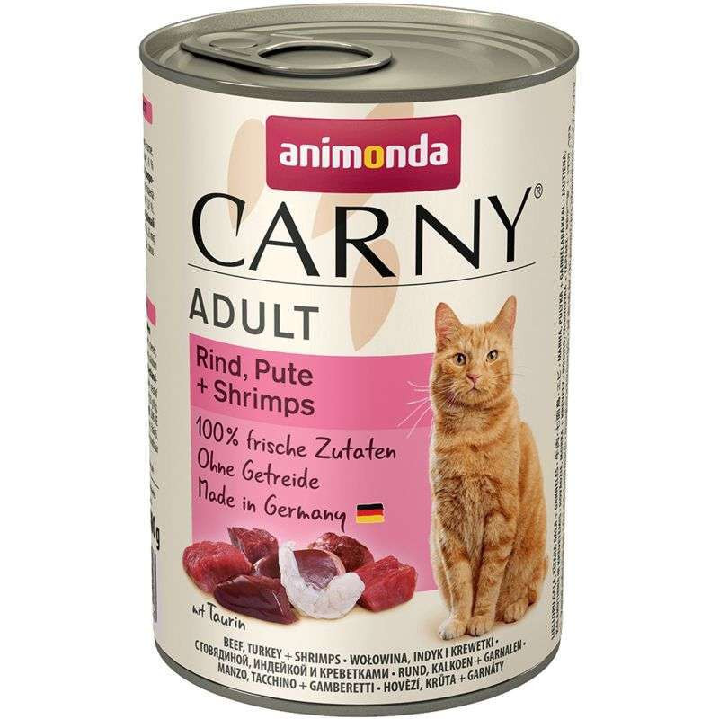 Animonda Carny Adult Beef+Turkey Shrimps Консерви для котів з яловичиною, індичкою та креветками