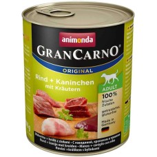 Animonda GranCarno Adult Beef+Rabbit with Herbs Консерви для собак з яловичиною, кроликом та травами