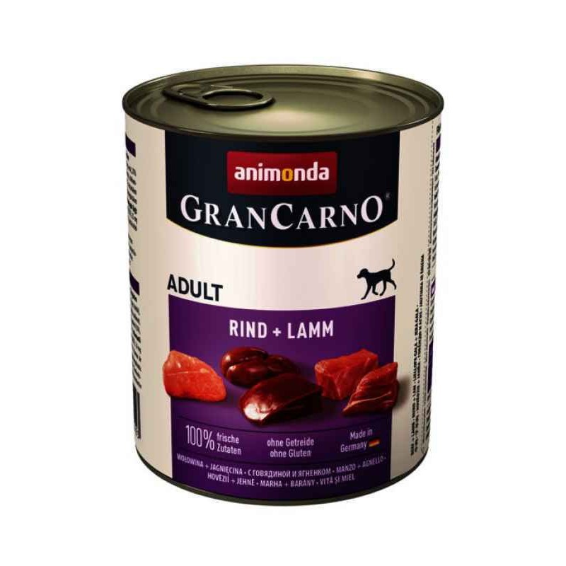 Animonda GranCarno Adult Beef+Lamb Консерви для собак з яловичиною та ягням