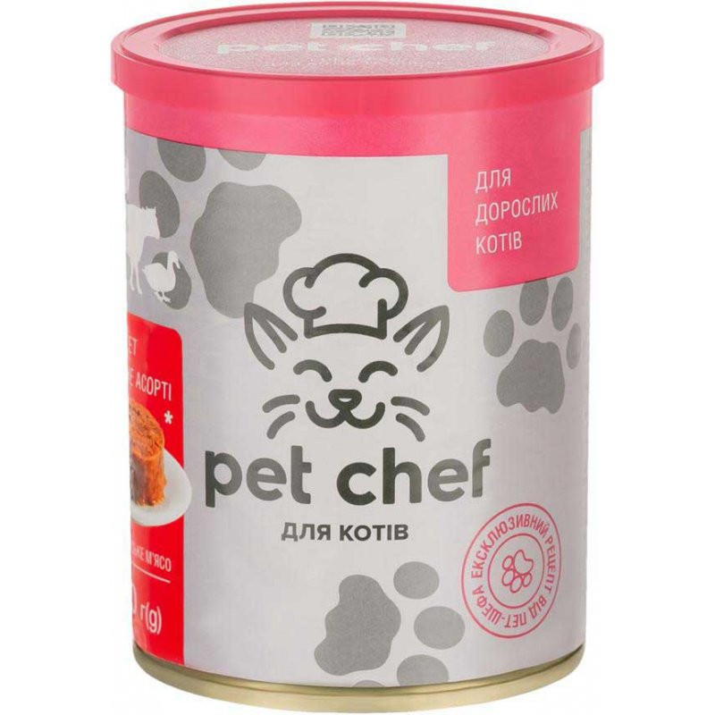 Pet Chef Консерви для кішок паштет м'ясне асорті