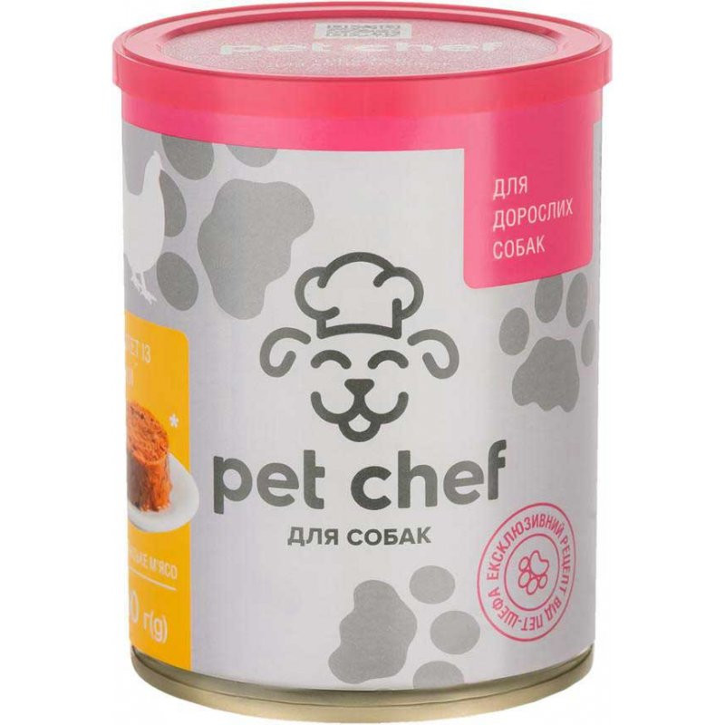 Pet Chef Консервы для собак паштет с курицей
