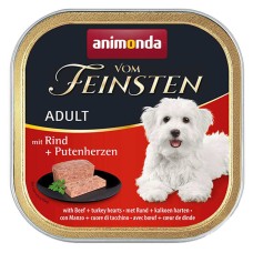 Animonda Vom Feinsten Adult with Beef + Turkey hearts Консерви для собак з яловичиною та індичими серцями