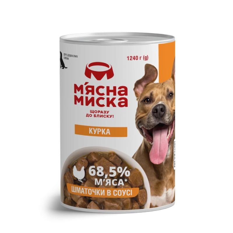 М'ясна миска Консерви для собак шматочки з куркою