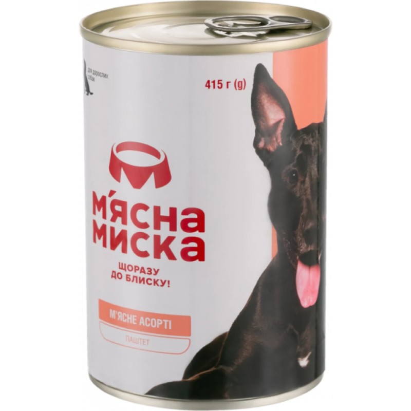 М'ясна миска Консерви для собак паштет м'ясне асорті