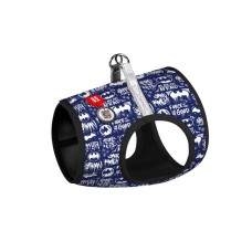 Collar Waudog Clothes Шлея для собак м'яка Бетмен біло-блакитний