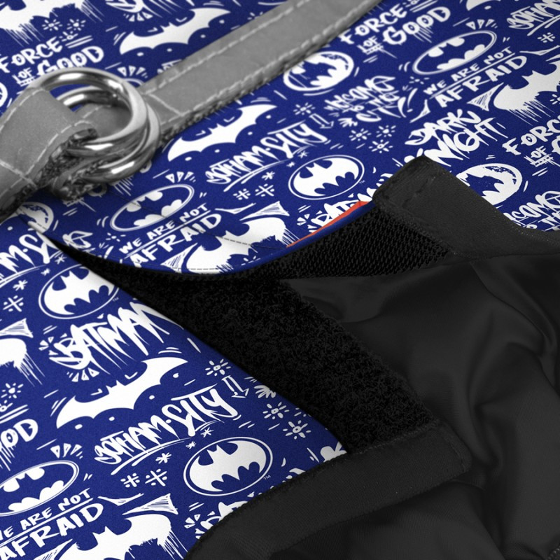 Collar Waudog Clothes Шлей для собак м'який Бетмен біло-блакитний
