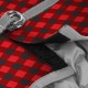 Collar Waudog Clothes Шлей для собак м'яка Шотландка червона