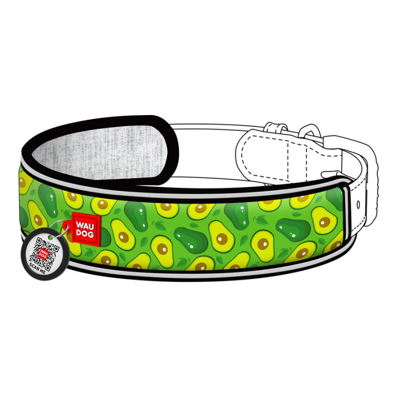 Collar Waudog Nylon Ергономічна накладка на нашийник Авокадо