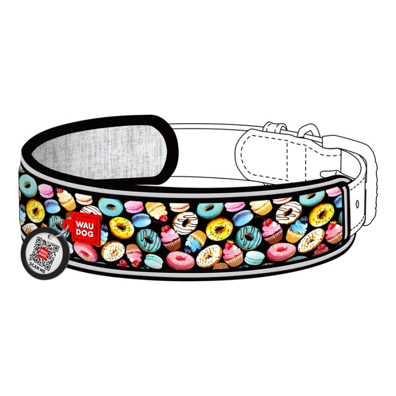 Collar Waudog Nylon Ергономічна накладка на нашийник Пончики