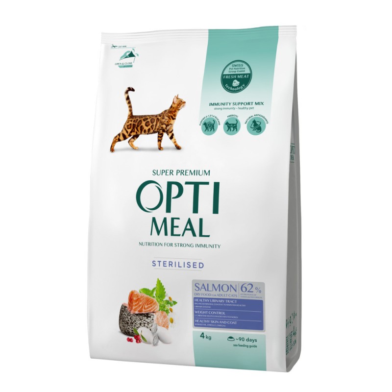 Optimeal Cat Adult Sterilised Salmon Сухий корм для дорослих стерилізованих кішок з лососем