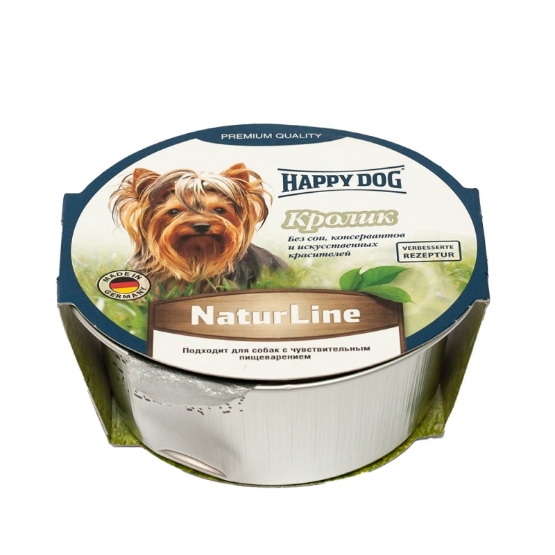 Happy Dog Schale NaturLine Kaninchen Консерви для дорослих собак із кроликом