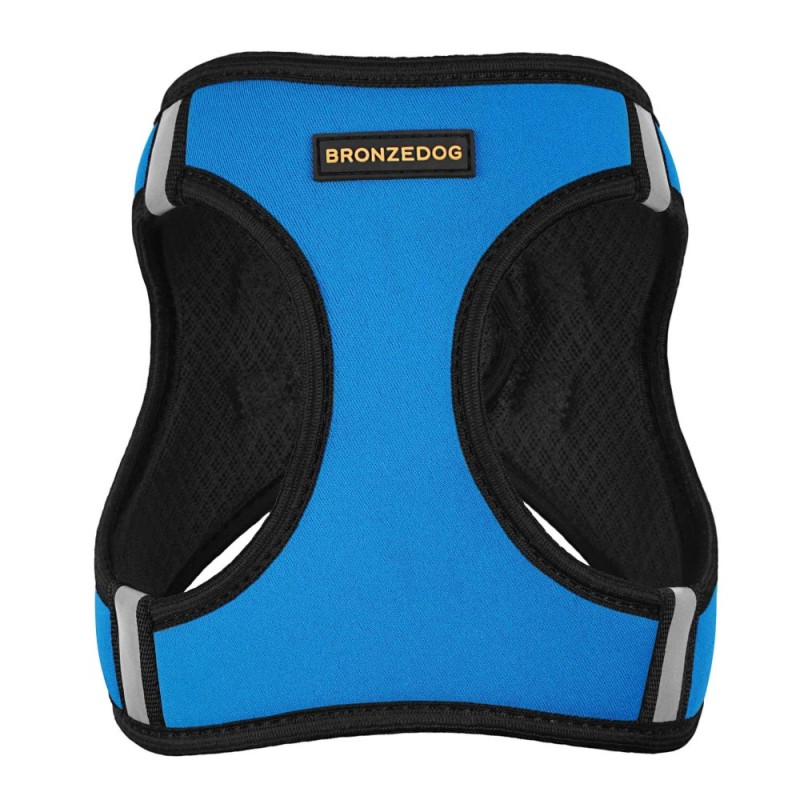 Bronzedog Sport Vest Шлей для собак неопрен 3D сітка блакитний