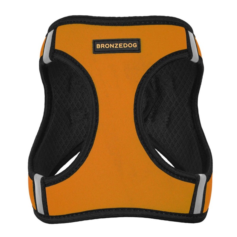 Bronzedog Sport Vest Шлей для собак неопрен 3D сітка помаранчевий