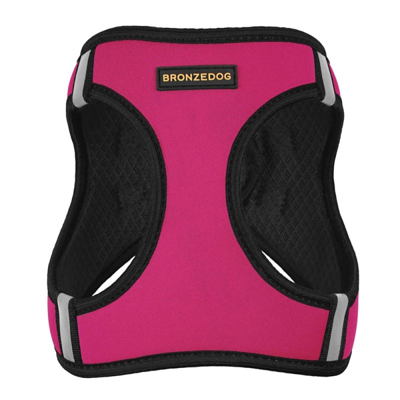 Bronzedog Sport Vest Шлей для собак неопрен 3D сітка рожевий