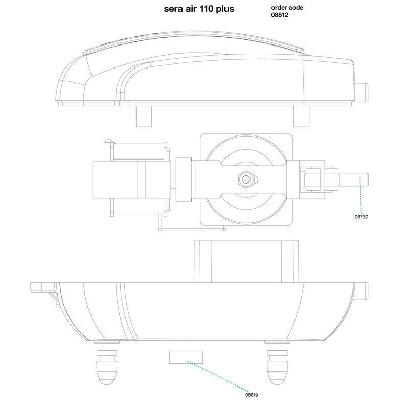 Sera Air Plus 110 Pump Повітряний компресор для прісноводних та морських акваріумів об'ємом до 150 л