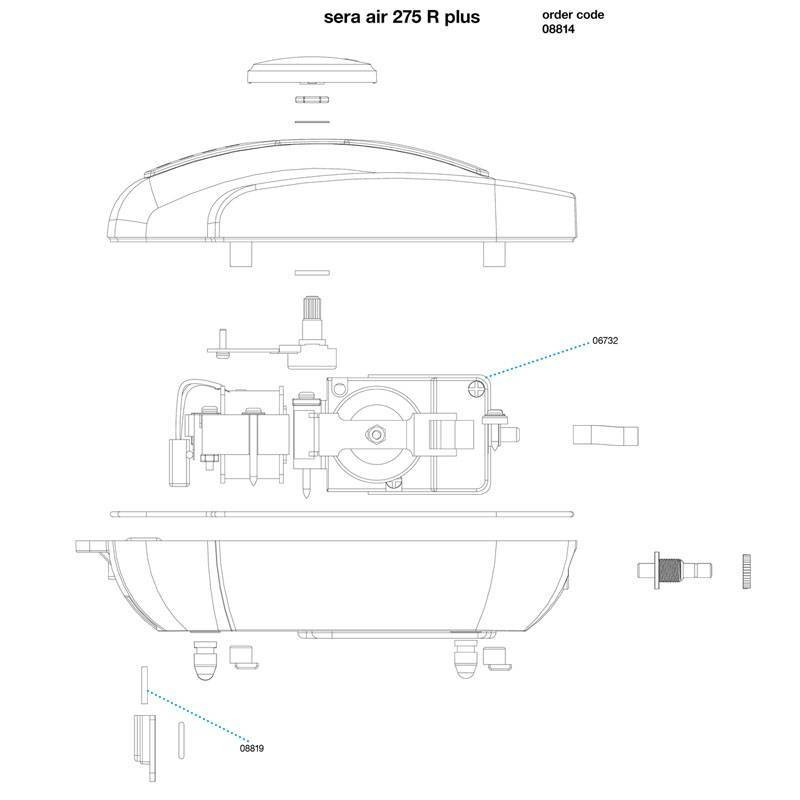 Sera Air Plus 275R Pump Повітряний компресор для прісноводних та морських акваріумів об'ємом до 280л