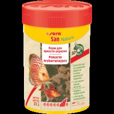 Sera San Nature Корм у вигляді пластівців для покращення яскравості забарвлення всіх декоративних риб