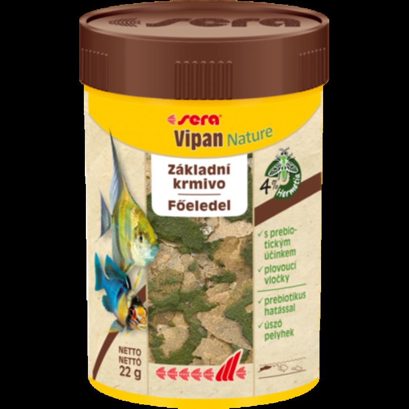 Sera Vipan Nature Корм у пластівцях для всіх декоративних риб, що харчуються на поверхні води