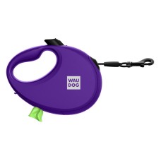 Collar WAUDOG R-leash Повідець-рулетка для собак з контейнером для пакетів фіолетова