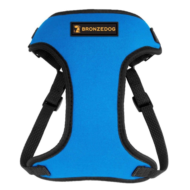 Bronzedog Sport Шлей для собак дрібних порід Неопрен 3D блакитна