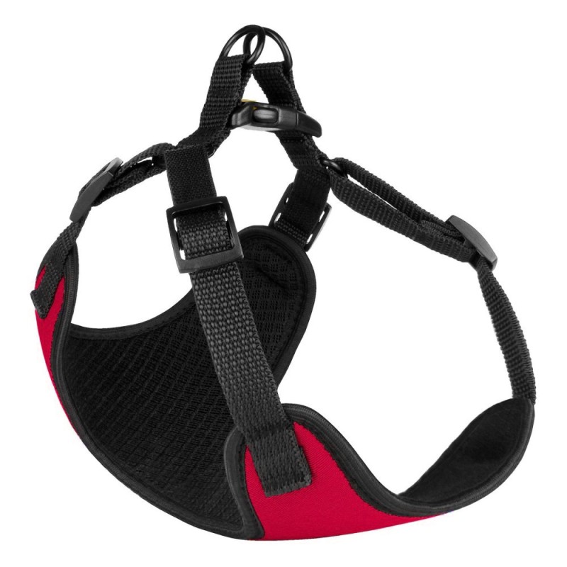 Bronzedog Sport Шлей для собак дрібних порід Неопрен 3D червона
