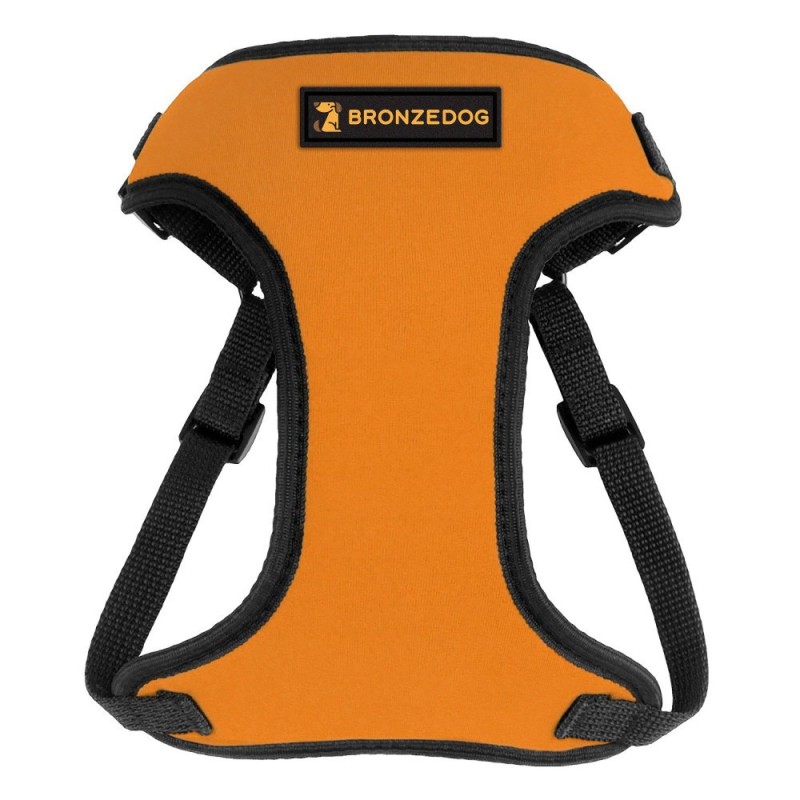 Bronzedog Sport Шлей для собак дрібних порід Неопрен 3D помаранчева
