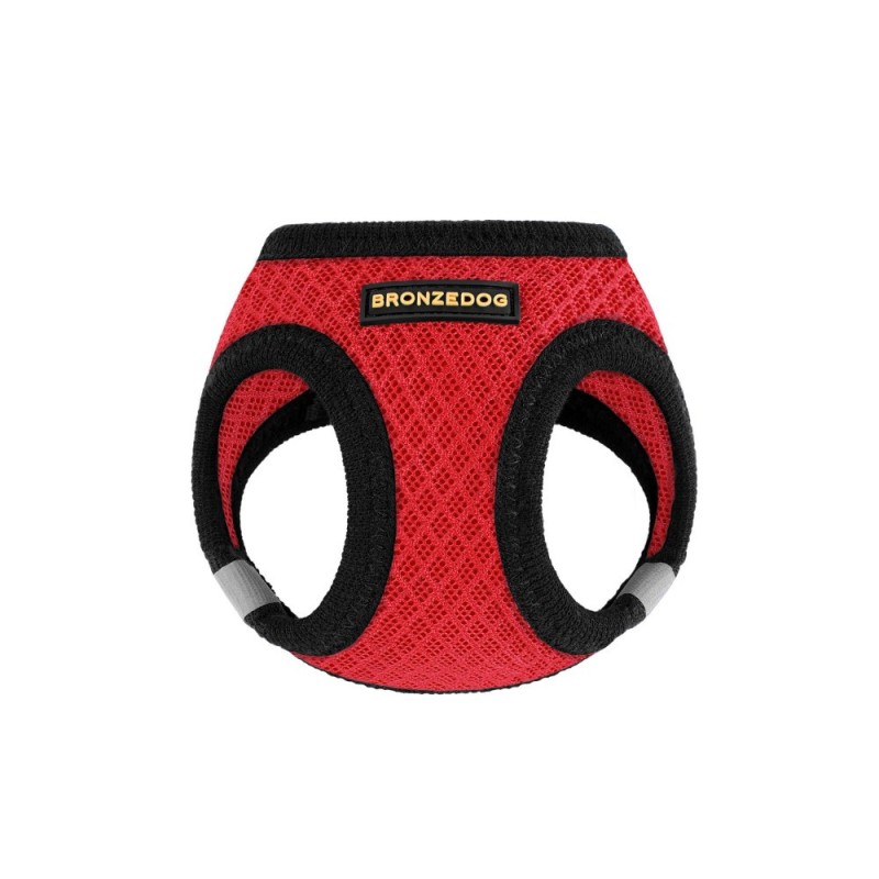 Bronzedog Mesh Vest Шлей для собак 3D сітка червона