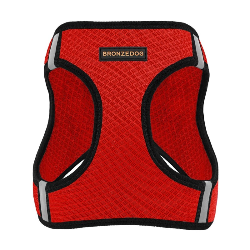 Bronzedog Mesh Vest Шлей для собак 3D сітка червона