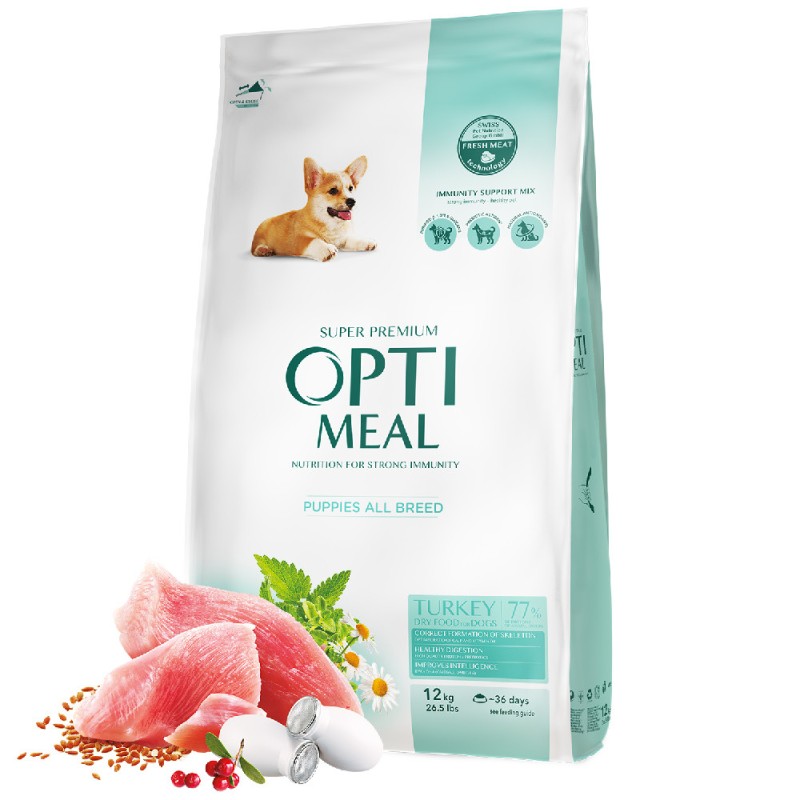 Optimeal Dog Puppy All Breed Сухий корм для цуценят всіх порід з індичкою